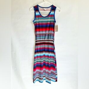 Striped Multicolor Sleeveless Dress